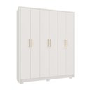 Ver imagem 2 de Guarda-Roupa Casal 6 Portas 2 Gavetas 100% MDF Malta Off White/Nevaska