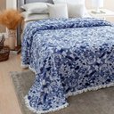 Ver imagem 1 de Colcha Chenille Jolitex Valentina 2,20x2,40m Azul