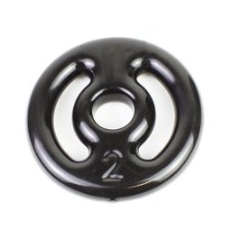 Anilha 02kg Vazada Emborrachada - 2