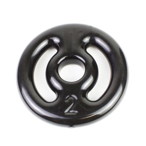 Anilha 02kg Vazada Emborrachada