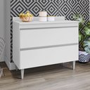 Ver imagem 2 de Balcão Gabinete para Cozinha com Tampo 100cm Less M05 Branco - Inoviza