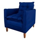 Ver imagem 3 de Poltrona de Amamentação Sofá Cama com Puff Azul Marinho Bz Home Decor