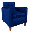 Ver imagem 4 de Poltrona de Amamentação Sofá Cama com Puff Azul Marinho Bz Home Decor
