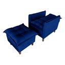 Ver imagem 6 de Poltrona de Amamentação Sofá Cama com Puff Azul Marinho Bz Home Decor