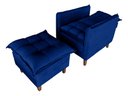 Ver imagem 6 de Poltrona de Amamentação Sofá Cama com Puff Azul Marinho Bz Home Decor