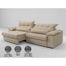 Sofá Retrátil e Reclinável com Molas Ensacadas e Carregador Usb Colosso 2,10m Linho Soft Bege - - 3