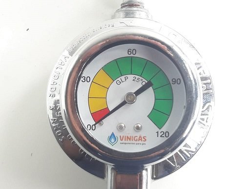 regulador registro de gás top visor mangueira inox 1,5 mts - 3