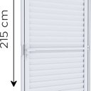 Ver imagem 2 de Porta de Alumínio de Giro Laminada Ventilada 215x95cm Lucasa Ideale Abertura Esquerda Branco
