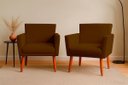 Ver imagem 2 de Kit 2 Poltrona Cadeira para Sala Confortável e Minimalista Paris em Suede