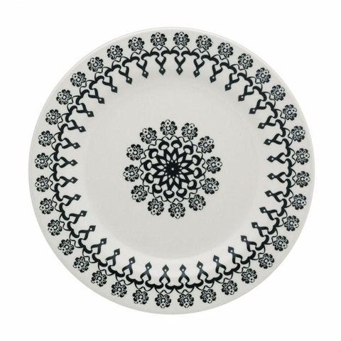 Kit 4 Pratos Rasos Donna Folk Oxford® Cerâmica 24cm