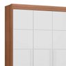 Guarda-Roupa Carol com 4 Portas 100% MDF Laca Carvalho Avelã / Branco Premium - 2