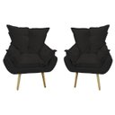 Ver imagem 1 de Kit 2 Poltronas Opala Preto Slk Decor
