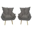 Ver imagem 1 de Kit 2 Poltronas Opala Cinza Slk Decor