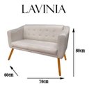 Ver imagem 3 de Poltrona Namoradeira Lavínia Roxa Slk Decor
