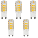 Ver imagem 1 de Kit 5x Lâmpadas Led Halopin G9 Bivolt 5w Branco Quente