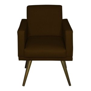 Poltrona Nina com Base Marrom SLK Decor