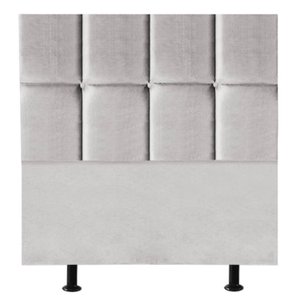 Cabeceira Cama Box Casal Estofada Poliana 140 Cm Suede:cinza Claro