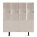 Ver imagem 4 de Cabeceira Cama Box Casal Estofada Poliana 140 Cm Suede:cinza Claro