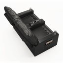 Ver imagem 6 de Poltrona do Papai Reclinável Sala de Cinema Movie 2 Lugares Manual Baú USB PU Preto Brilho G23 Gran