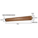 Ver imagem 2 de Kit 4 Pé Palito 70cm Amêndoa Marrom Claro + Chapinha Inclinada