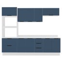 Ver imagem 4 de Cozinha Compacta 250073 5 Peças Meena Branco Azul Politorno Móveis