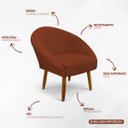 Ver imagem 2 de Poltrona Decorativa para Sala Recepção Manicure Consultório Stella Suede