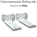 Ver imagem 4 de 2 Suportes Mão Francesa Design Invisível 10cm Fixação de Parede para Prateleira Branco