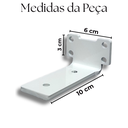 Ver imagem 7 de 2 Suportes Mão Francesa Design Invisível 10cm Fixação de Parede para Prateleira Branco