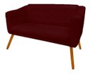 Ver imagem 2 de Poltrona Namoradeira Lavínia Bordô Slk Decor