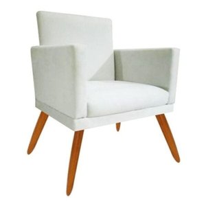 Poltrona Nina com Base Branca SLK Decor