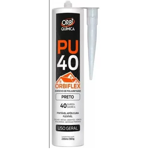 Silicone Pu40 Orbiflex - Orbiquímica - Branco-preto-cinza:preto
