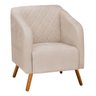 Poltrona Silmara Bege SLK Decor - 1
