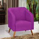 Ver imagem 2 de Poltrona Silmara Roxa Slk Decor