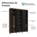 Ver imagem 5 de Guarda-Roupa Casal com Pés 6 Portas Batentes Venus Madesa