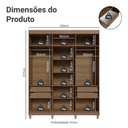 Ver imagem 4 de Guarda-Roupa Casal com Pés 6 Portas Batentes Venus Madesa