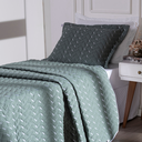 Ver imagem 2 de Kit 2 Pçs Cobre Leito Solteiro Heitor Hipercal 400 Fios Bordado: Verde Militar