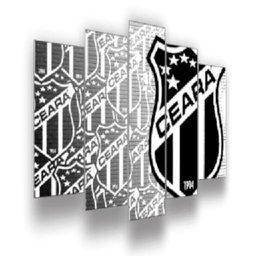 Quadro Decorativo Mosaico 5 Peças Mod454 Futebol Ceara Clube - 1 Quadro Decorativo Mosaico 5 Peças Mod454 Futebol Ceara Clube - 1