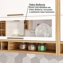 Ver imagem 6 de Armário de Cozinha com Balcão e Tampo 9 Portas 3 Gavetas Pérola 100% Mdf Vidro Reflecta Amêndoa/bran