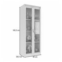 Ver imagem 3 de Cristaleira 2 Portas com Vidro Cr6004 Branco - Tecno Mobili