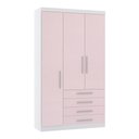 Ver imagem 1 de Guarda Roupa Dormitório Modulado Alpes 3 Portas 4 Gavetas - Módulo Roupeiro Alpes - Luciane:rosa