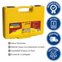 Ver imagem 2 de Jogo Soquetes Estriados Tramontina Master Encaixe 1/2" Acabamento Cromado Maleta 22 Peças 43600022