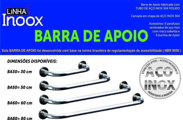 Barra de Apoio para Ambientes Adaptados Aço Inox 40 cm - 2