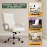 Cadeira Escritório Miami Branca Presidente Molas Ensacadas Reclinável Conforto - 4