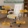 Cadeira Escritório Miami Branca Presidente Molas Ensacadas Reclinável Conforto - 5