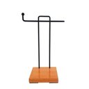 Ver imagem 2 de Porta Toalha de Rosto Steelwood M292 Preto Fosco para Bancada com Pé de Madeira