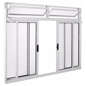 Janela de Alumínio 4 Folhas com Basculante -1,20x2,00