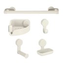 Ver imagem 2 de Kit Banheiro com Ventosa + Cantoneira Off White Branco Gelo