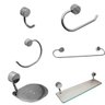 Kit para Banheiro Linha Class 6 peças Redondo Cromado com Porta-Shampoo de Vidro - 3