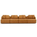 Ver imagem 2 de Sofá 4 Lugares para Sala de Estar Living 308cm Arlo F04 Couríssimo Whisky - Lyam Decor