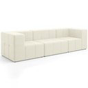 Ver imagem 1 de Sofá 3 Lugares para Sala Living Modular 264cm Lancaster F04 Veludo Bege - Lyam Decor